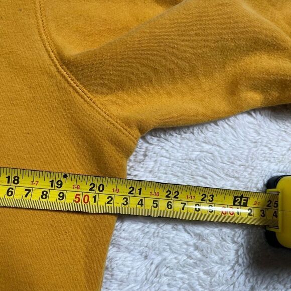 Y2K Aeropostale Quarter Button Up  Yellow Sweatshirt Hoodie - Picture 4 of 5